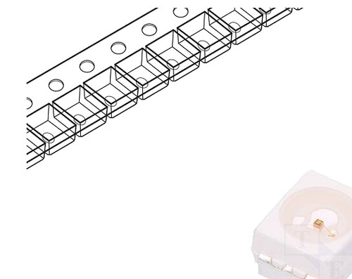 Led green smd plcc2 - led;, smd;